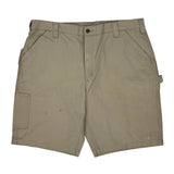 Carhartt Cargo Carpenter Shorts - 40W 11L Beige Cotton