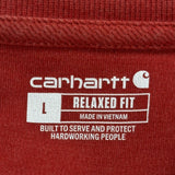 Carhartt Long Sleeve T-Shirt - Large Red Cotton