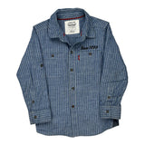 Age 6 Levis Striped Shirt - Small Blue Cotton