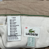 Lacoste Trousers - 33W 31L Beige Cotton Blend