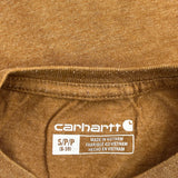 Age 8-10 Carhartt Graphic Long Sleeve T-Shirt - Small Brown Cotton