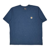 Carhartt T-Shirt - 2XL Blue Cotton