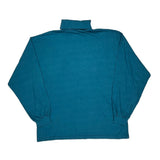 Reebok Long Sleeve T-Shirt - Large Blue Cotton