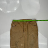 Dickies Carpenter Trousers - 33W 32L Brown Cotton
