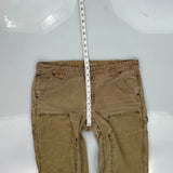 Carhartt Double Knee Carpenter Trousers - 34W UK 14 Brown Cotton