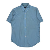 Ralph Lauren Short Sleeve Shirt - Medium Blue Cotton