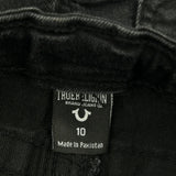 Age 10 True Religion Skinny Jeans - Medium Black Cotton