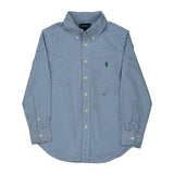 Age 8 Ralph Lauren Checked Shirt - Small Blue Cotton