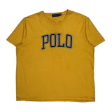 Polo By Ralph Lauren Spellout T-Shirt - XL Yellow Cotton