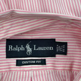 Ralph Lauren Striped Shirt - XL Pink Cotton