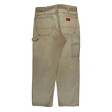 Dickies Carpenter Pants - 33W 29L Beige Cotton