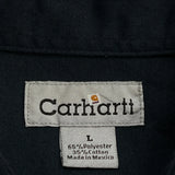 Carhartt Short Sleeve Shirt - Large Blue Polyester Blend