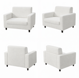 Anyseat 1-Seater Sofa Cover – Plain White Style Slipcover for Living Room Chair Protection