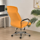 Anyseat Orange Velvet Office Chair Cover – Zippered Stretchable High‑Back Slipcover Protector