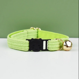 Anypet Small Neon Green Cat Collar with Safety Buckle, Bell & Durable Adjustable Strap – Stylish Comfortable Pet Accessory for Cats