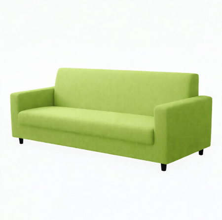 Anyhouz 4 Seater Sofa Cover Plain Apple Green Style and Protection For Living Room Sofa Chair Elastic Stretchable Slipcover