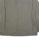 WRANGLER Mens Grey Shirt L Cotton Blend Workwear Casual Long Sleeve Utility