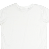 NIKE Womens White & Yellow Livestrong Graphic T-Shirt L Short Sleeve Crew Neck