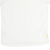 NIKE Womens White & Yellow Livestrong Graphic T-Shirt L Short Sleeve Crew Neck