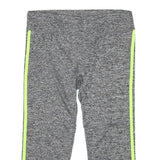 Womens Grey & Yellow Casual Sports Shorts XS W26 Polyester Blend Comfortable Fit