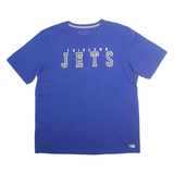 RUSSELL ATHLETIC Mens Blue Fairlawn Jets Graphic T-Shirt XL Short Sleeve Crew