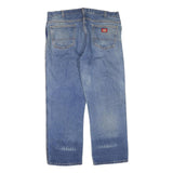 DICKIES Mens Regular Fits Blue Denim Jeans W38 L28 Classic Zip Closure