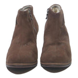 BALLY Womens Brown Ankle Boots Synthetic UK 4.5 Elegant Low Heel Stylish