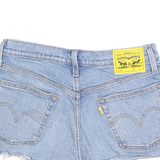 LEVI'S Womens Denim Blue Shorts XS W26 Distressed Cartoon Print