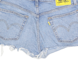 LEVI'S Womens Denim Blue Shorts XS W26 Distressed Cartoon Print