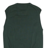 NAUTICA Mens Green Plain Pullover Jumper V-Neck Basic Knit M Cotton Blend