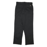 DICKIES Mens Cotton Blend Black Regular Straight Trousers W32 L31 Workwear Zip