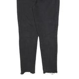 LEVI'S 721 Womens Jeans Black Slim Skinny Denim Raw Hem W30 L27