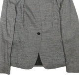 MAX MARA Womens Grey Wool Blend Tailored Jacket XS Button Closure Plain