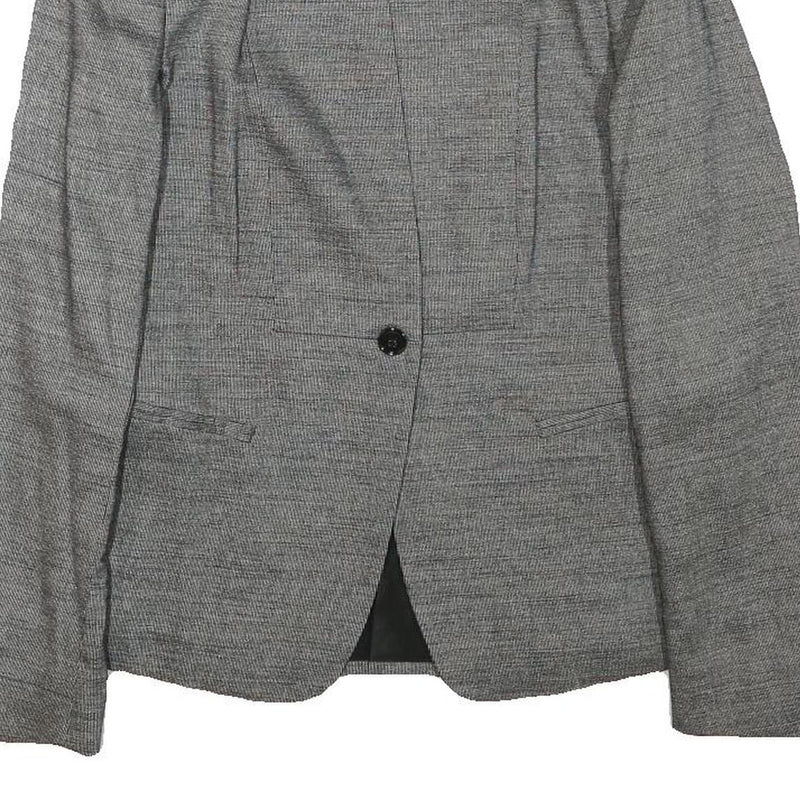 MAX MARA Womens Grey Wool Blend Tailored Jacket XS Button Closure Plain
