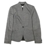 MAX MARA Womens Grey Wool Blend Tailored Jacket XS Button Closure Plain