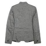 MAX MARA Womens Grey Wool Blend Tailored Jacket XS Button Closure Plain