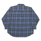 FIELD & STREAM Mens Blue Check Shirt 2XL Cotton Blend Long Sleeve Casual