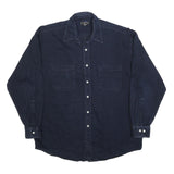 CAMBRIDGE CLASSICS Mens Navy Blue Shirt L Cotton Blend Casual Button Down