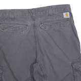 CARHARTT Mens Cargo Shorts Grey Relaxed Fit L W34 Cotton Blend Workwear
