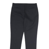 CLUB MONACO Womens Cotton Blend Black Regular Fit Straight Leg Trousers W30 L29