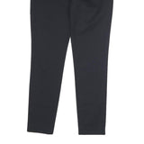 CLUB MONACO Womens Cotton Blend Black Regular Fit Straight Leg Trousers W30 L29