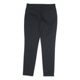 CLUB MONACO Womens Cotton Blend Black Regular Fit Straight Leg Trousers W30 L29