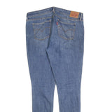 LEVI'S Womens Slim Blue Denim Slim 711 Jeans Cotton Blend W35 L34 Distressed