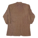 MONSIEUR EXCLUSIVE Mens Brown & Beige Check Shirt Long Sleeve Button Neck M