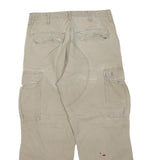 CARHARTT Mens Cotton Blend Beige Regular Cargo Trousers W32 L27 Workwear Casual