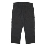 DICKIES Mens Black Cotton Blend Regular Fit Straight Trousers W37 L28 Workwear