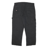 DICKIES Mens Black Cotton Blend Regular Fit Straight Trousers W37 L28 Workwear