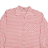 AS Mens Red & White Check Shirt XL Cotton Blend Long Sleeve Button Fastening