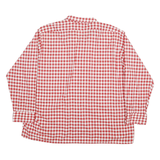 AS Mens Red & White Check Shirt XL Cotton Blend Long Sleeve Button Fastening