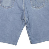 WRANGLER Mens Shorts Blue Denim L W38 Classic Cotton Blend Casual Zip Closure